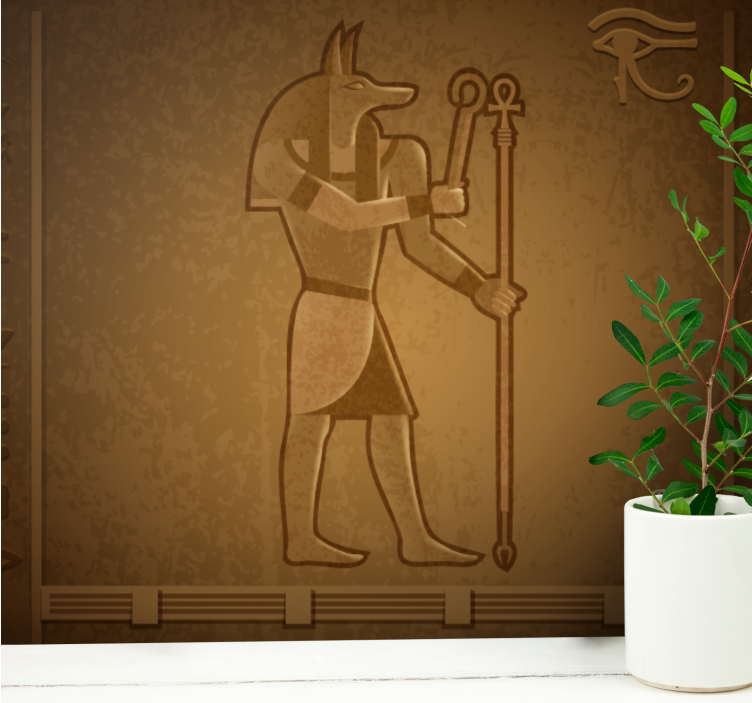 Animals wall mural of ancient egyptian deity - TenStickers