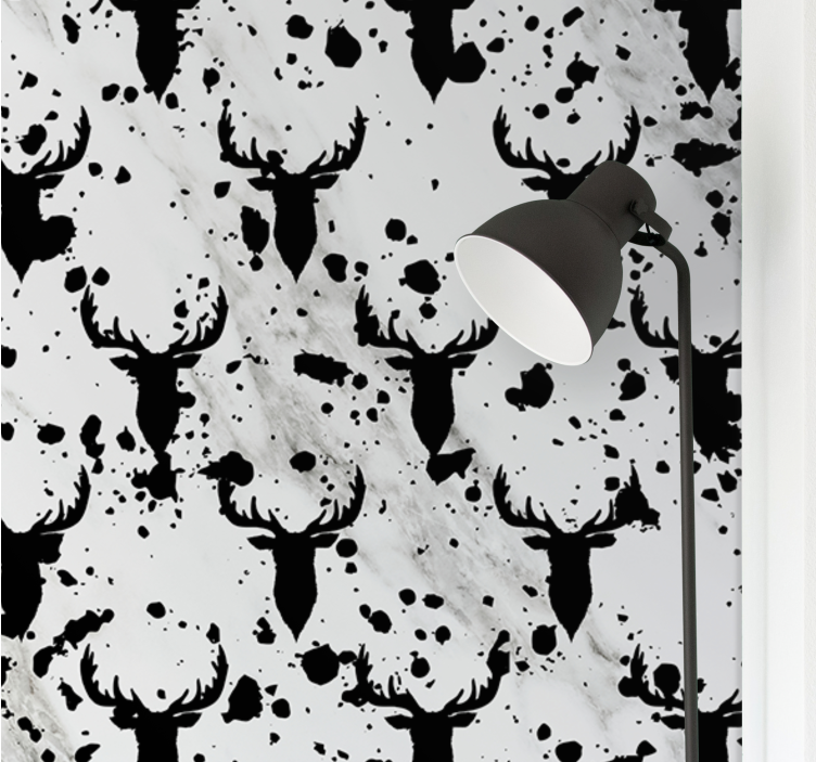 Animals wall mural stag silhouette design - TenStickers
