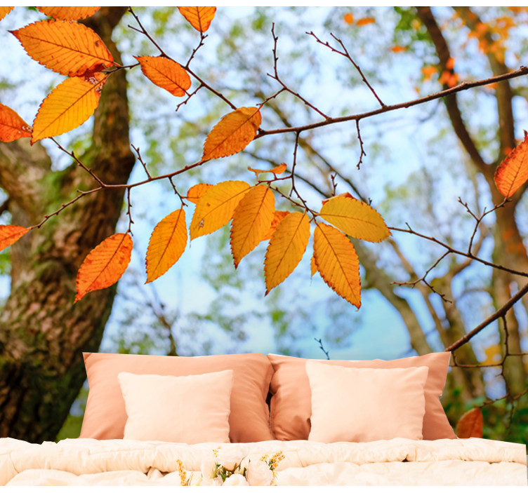 Autumn Leaves Branch wall mural trees - TenStickers