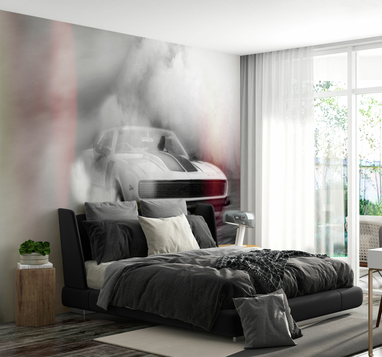 Classic Car Drift wall mural vehicle - TenStickers
