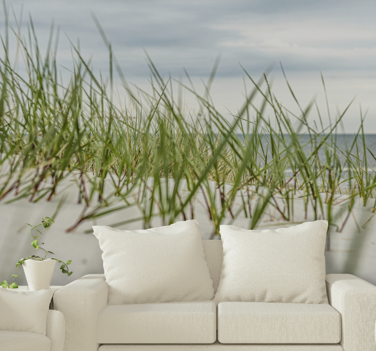 Coastal Dune Tranquility under the sea wall mural - TenStickers