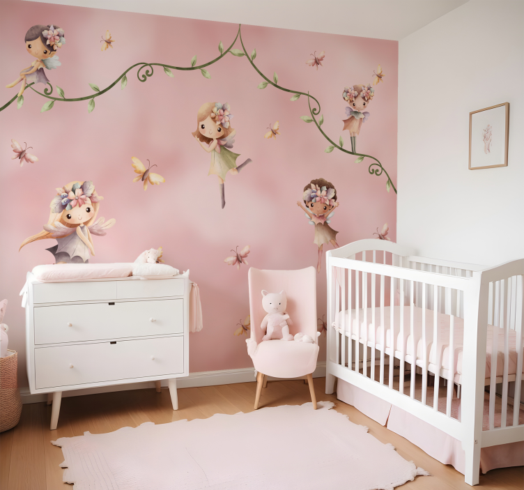 Dreamy fairies nursery wall mural - TenStickers