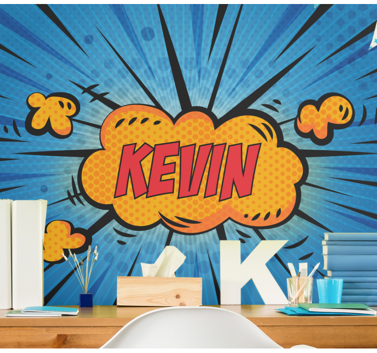 Dynamic Typography Burst quote wall mural - TenStickers