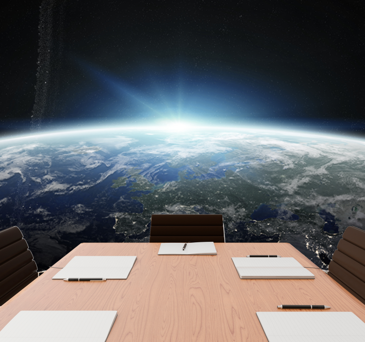 Earth Perspective View space wall mural - TenStickers