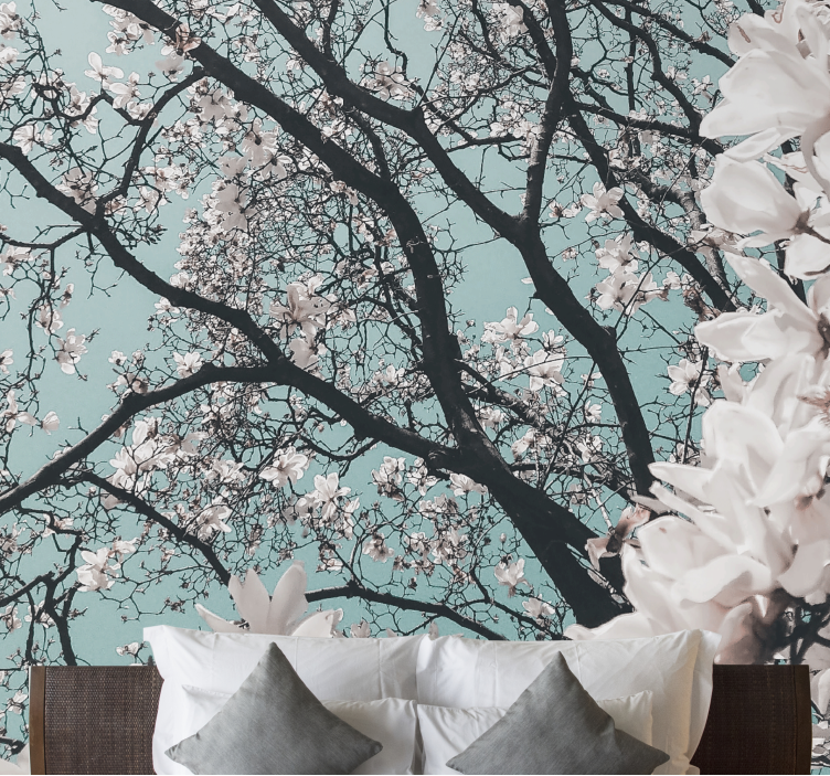 Elegant Cherry Blossoms flower wall mural - TenStickers