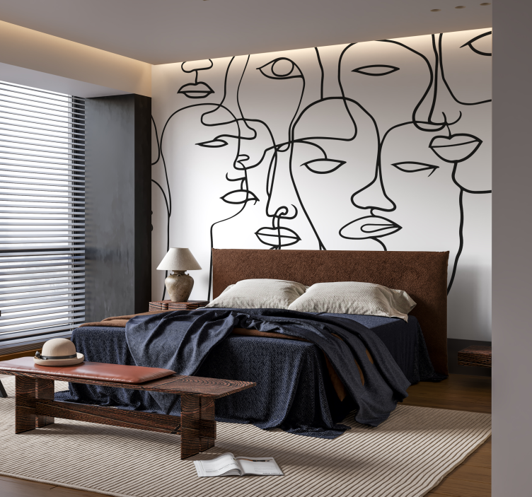 Face pattern Abstract Wall Murals - TenStickers