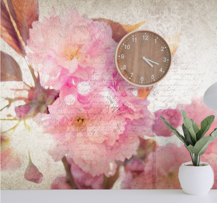 Flower wall mural cherry blossom bloom - TenStickers
