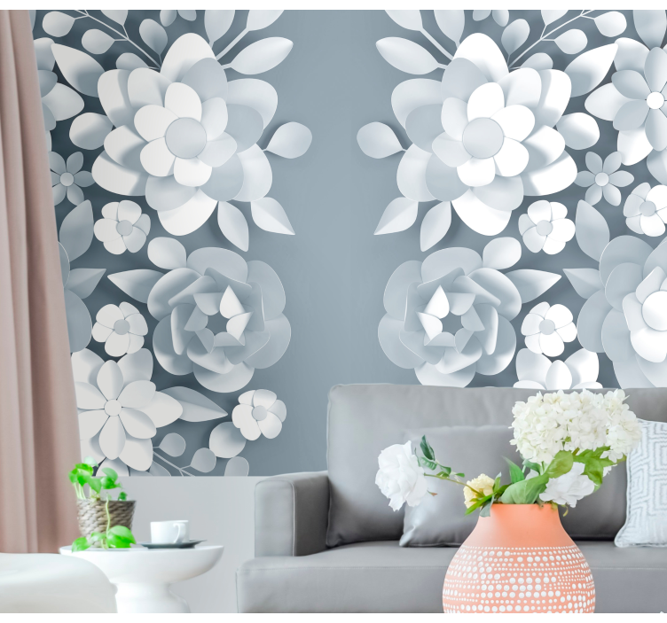 Flower wall mural graceful botanical designs - TenStickers