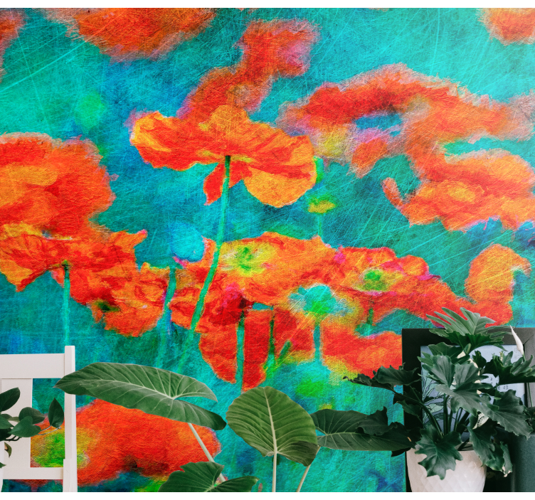 Flower wall mural vibrant floral display - TenStickers