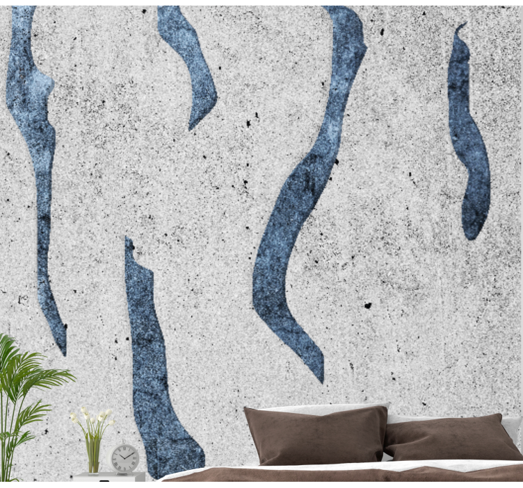 Flowing Blue Patterns texture wall mural - TenStickers