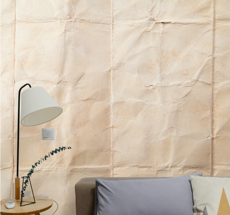 Folded paper warm colored Textured Wallpaper - TenStickers
