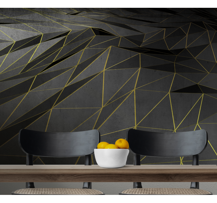 Geometric Lines Pattern abstract wall mural - TenStickers