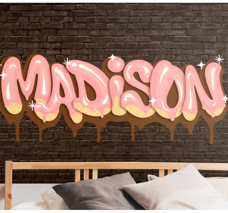 Graffiti wall mural custom name sweet treat - TenStickers