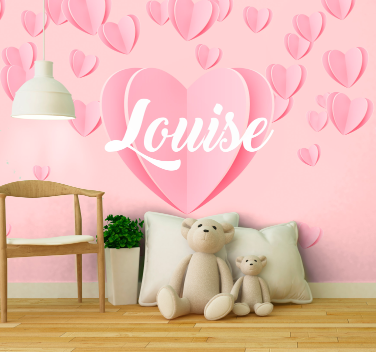 Heartfelt Paper Design romantic wall mural - TenStickers