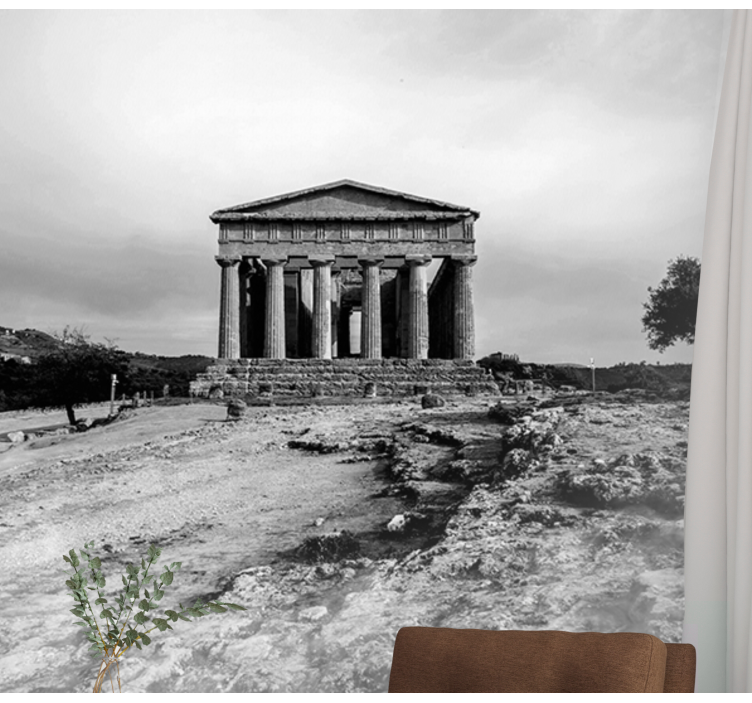 Historic Temple Structure classic art wall mural - TenStickers