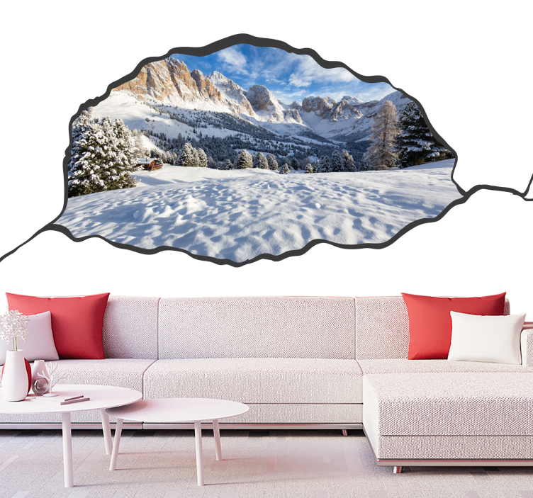 Icy Mountain Scenery wall mural mountain - TenStickers