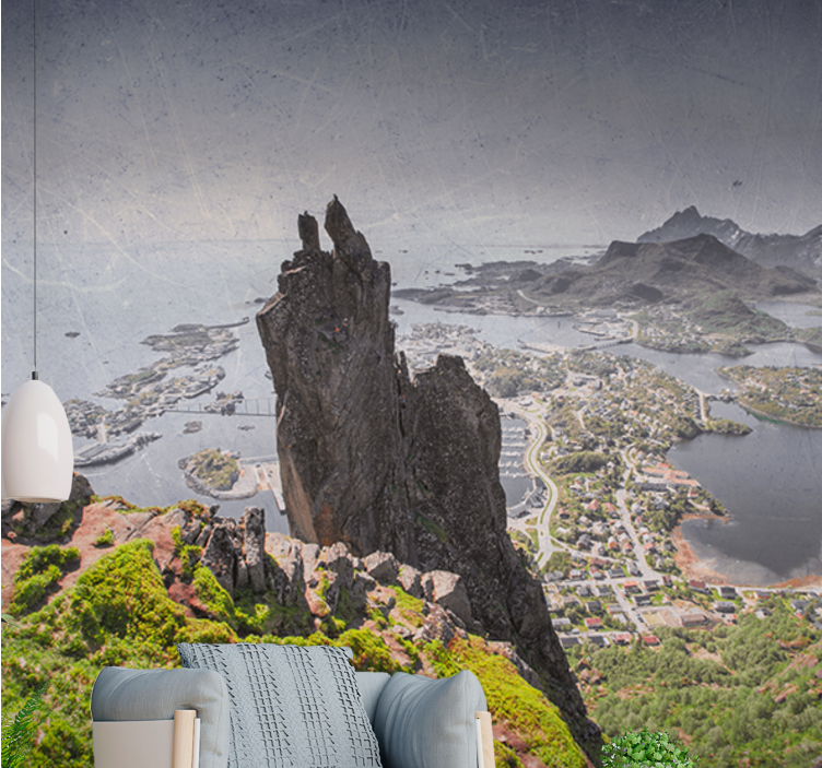 Landscape wall mural majestic rock formation - TenStickers