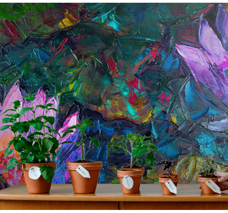 Lively Blossom Composition flower wall mural - TenStickers