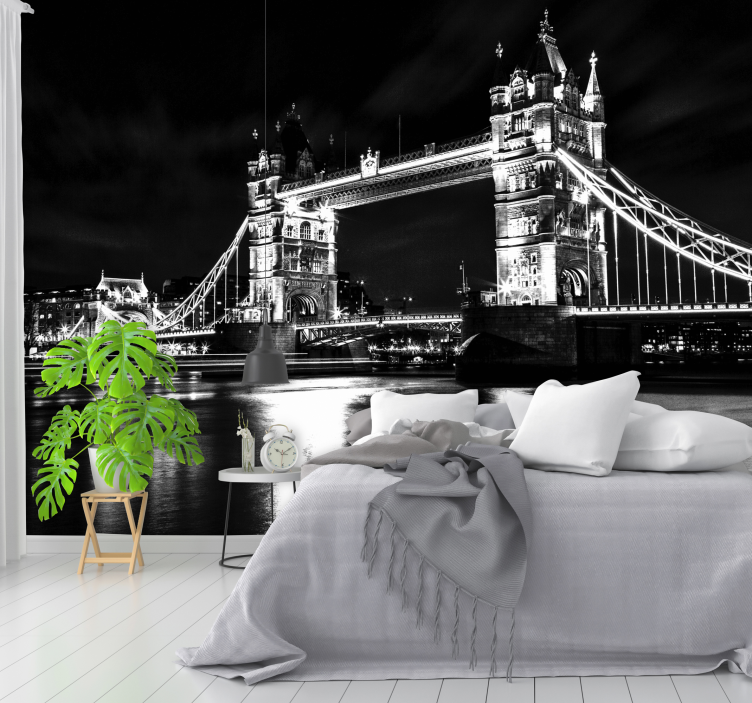 London Bridge Night wall mural london - TenStickers