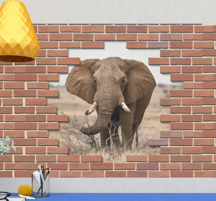 Majestic Elephant Focus animals wall mural - TenStickers