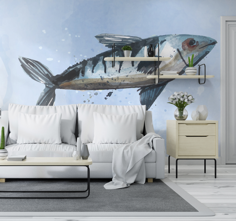 Wall mural master bedroom majestic fish artwork - TenStickers