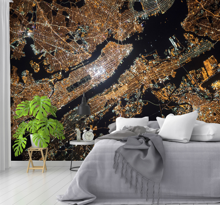 Manhattan from above New York wall mural - TenStickers