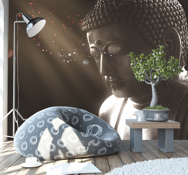 Meditating buddha zen photo mural - TenStickers