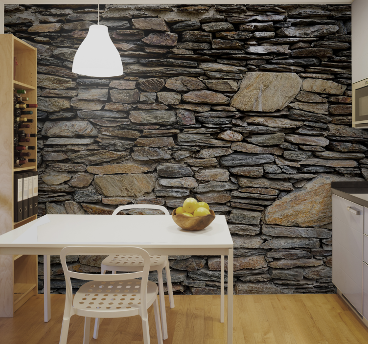 Mural stone wall organic rock surface - TenStickers