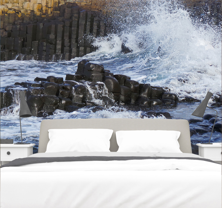 Oceanic Basalt Columns under the sea wall mural - TenStickers