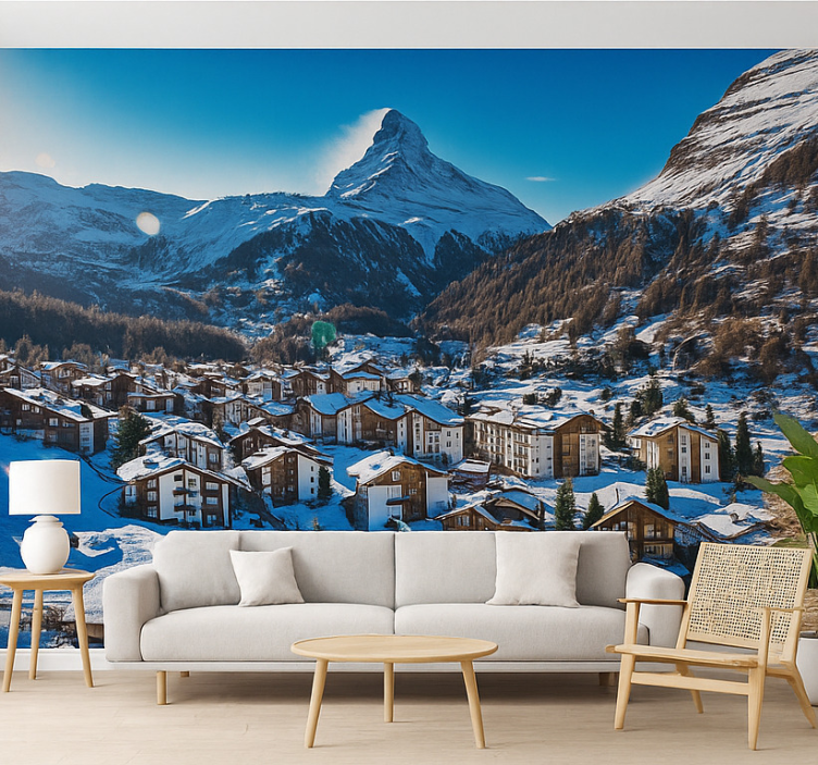 Oeschinen Lake, Switzerland wall mural mountain - TenStickers