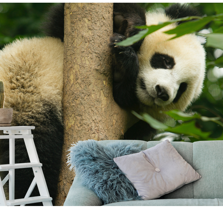 Panda Climbing Tree animals wall mural - TenStickers