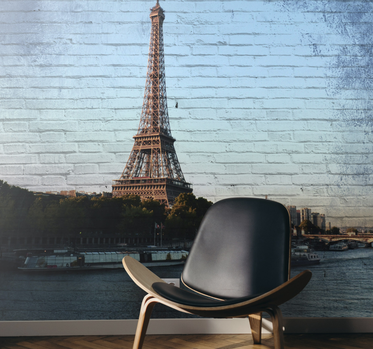Paris Eiffel Tower texture paris wall mural - TenStickers