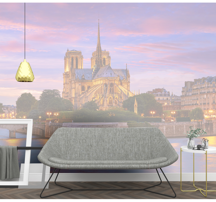 Paris wall mural notre dame cathedral - TenStickers