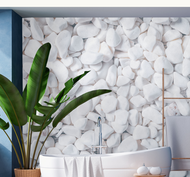Pebble Harmony mural stone wall - TenStickers