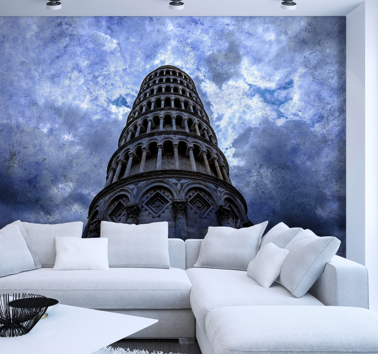 Pisa Tower Mural city wall mural - TenStickers