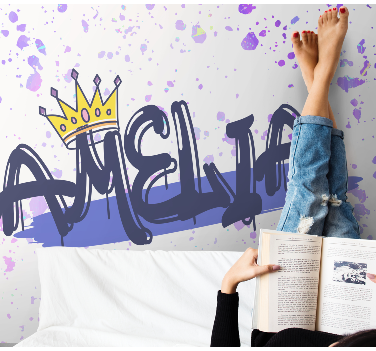 Quote wall mural customized name design - TenStickers