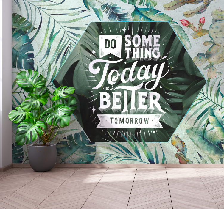 Quote wall mural motivational message art - TenStickers