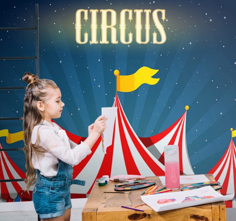 Romantic wall mural circus playtime - TenStickers