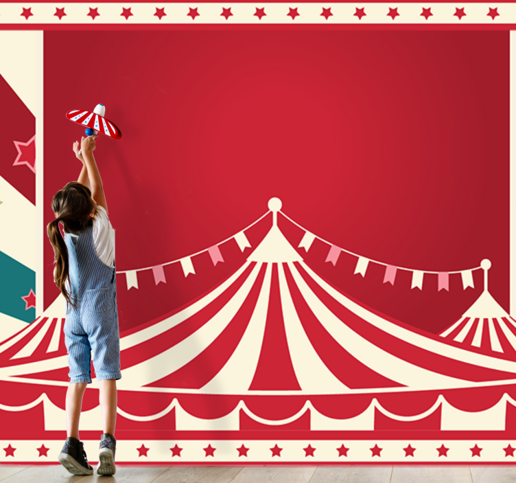 Romantic wall mural circus tent joy - TenStickers