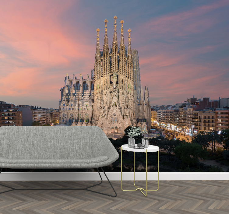 Sagrada Familia Barcelona City wall mural - TenStickers