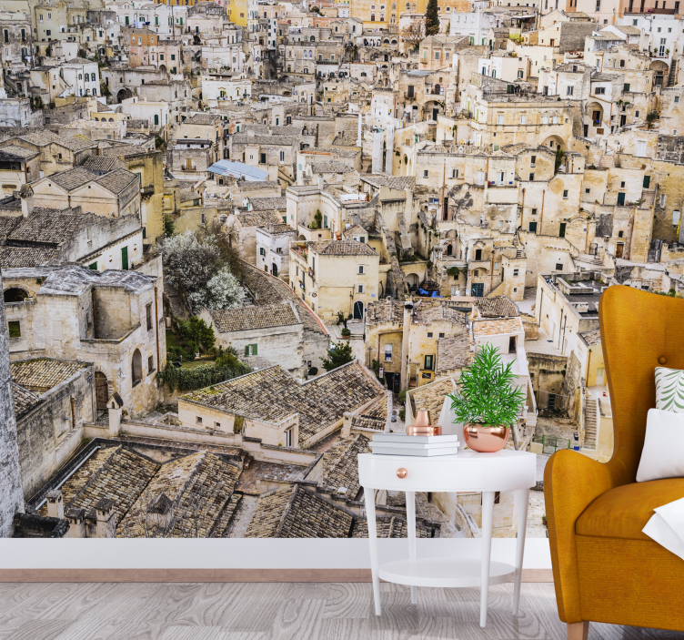 sassi di matera background wall mural - TenStickers