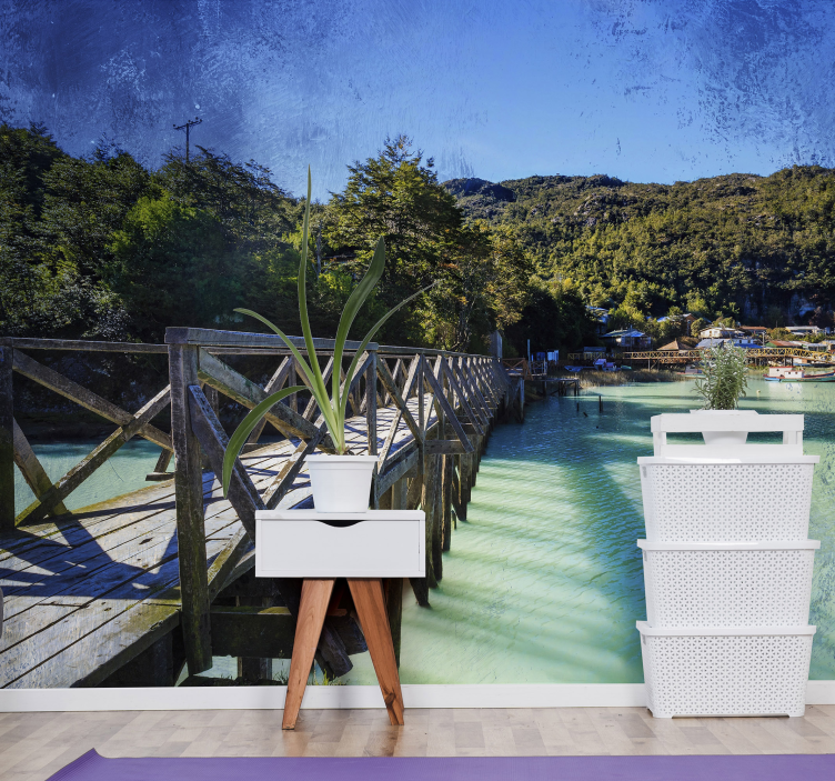 Scenic Coastal Path landscape wall mural - TenStickers