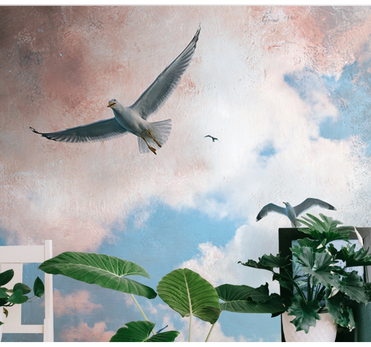 Seagulls in Flight animals wall mural - TenStickers