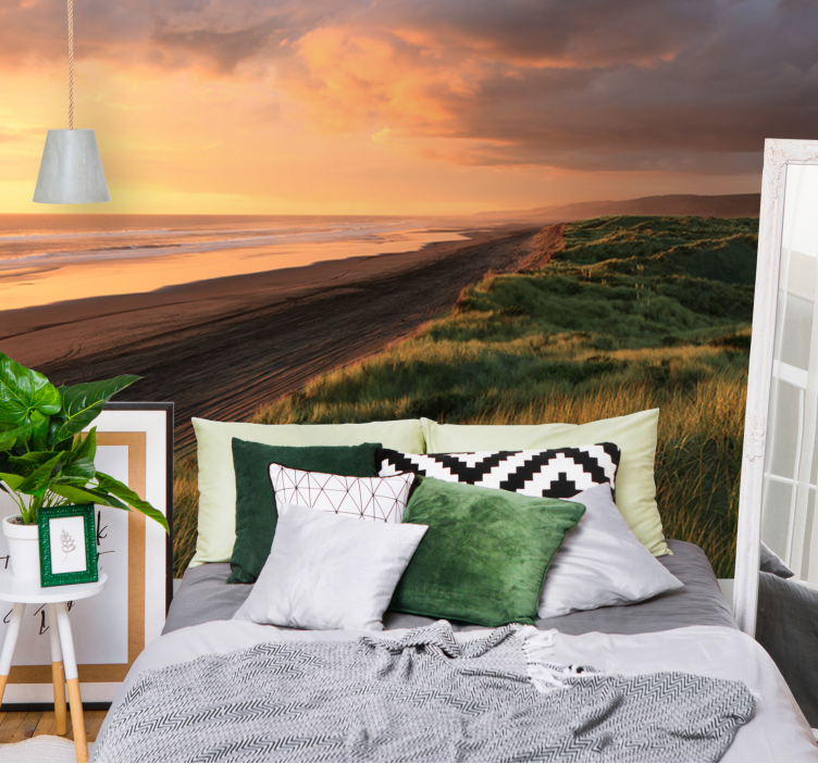 Seaside sunset harmony under the sea wall mural - TenStickers