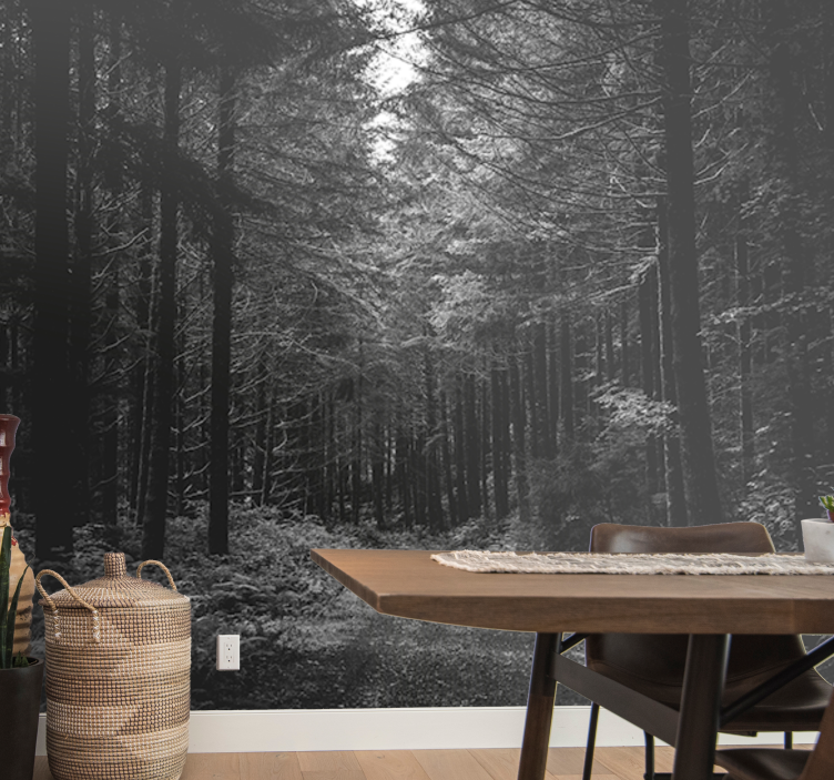 Serene forest path forest wall mural - TenStickers