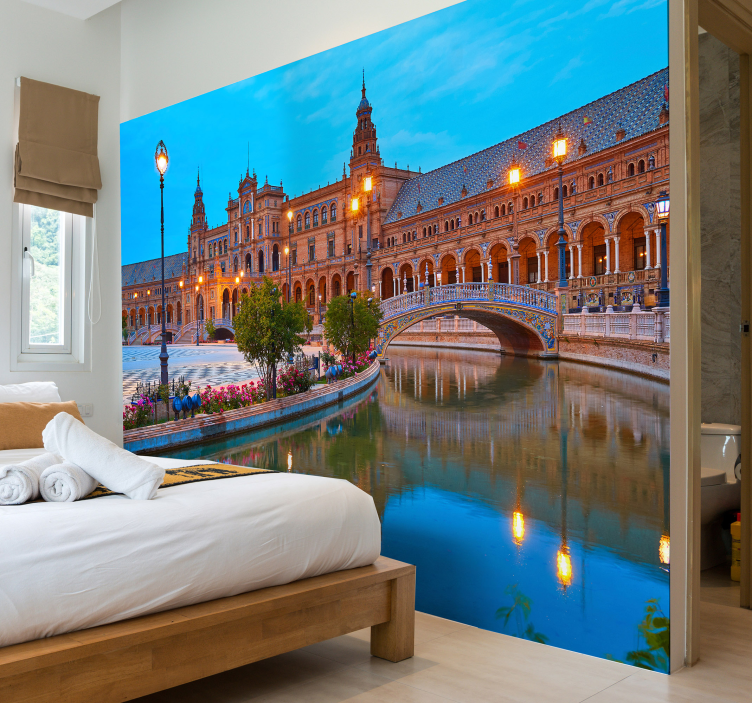 Sevilla in the evening wall mural - TenStickers