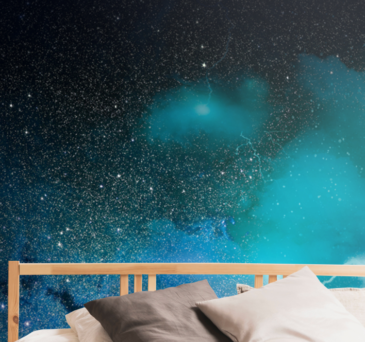 Space wall mural galaxy nebula scene - TenStickers