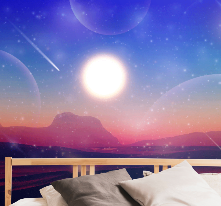Space wall mural heavenly dreamscape - TenStickers