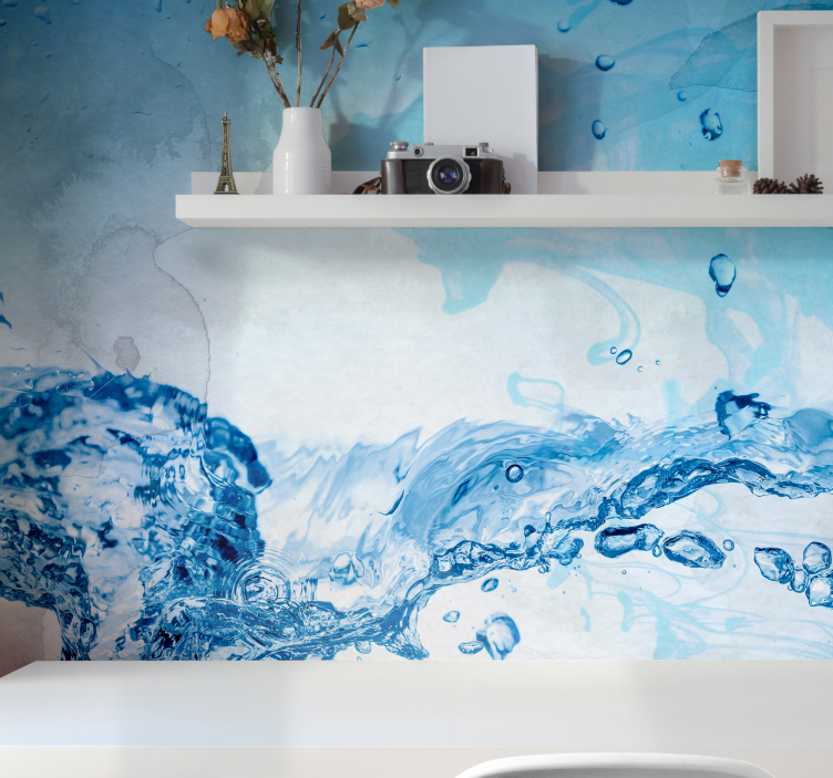 Splash of water 3D Wall Mural - TenStickers