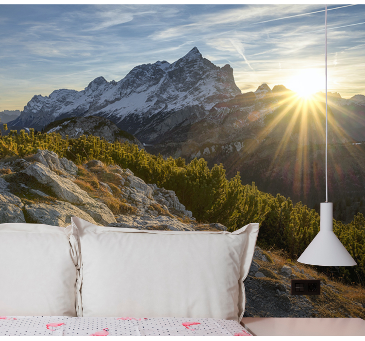 Sun in the mountains Marriage Wall Murals - TenStickers